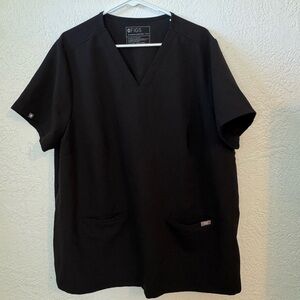 Figs Women’s Black Pocket Scrub Top Size 4XL Like New
